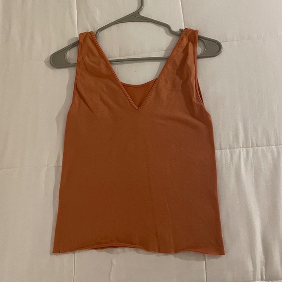 Burnt Orange Stretch Tank Top (fits between XS-Medium) - Picture 2 of 2